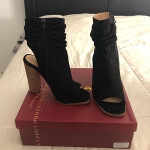 Black Suede Bootie! (Never worn)